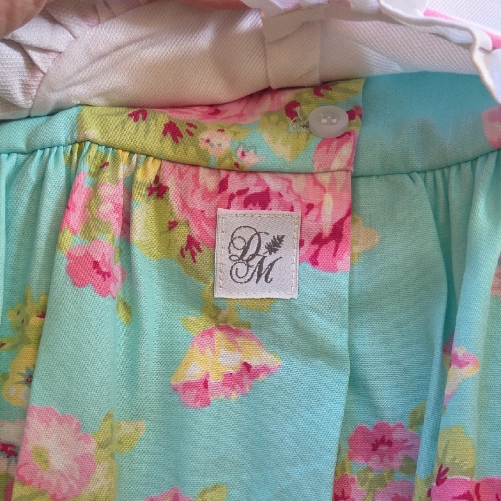 Floral Baby Romper with Monogram Bib From Darling Mae And Ricrac & Ruffles - Picture 7 of 8